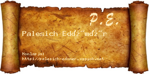 Palesich Edömér névjegykártya